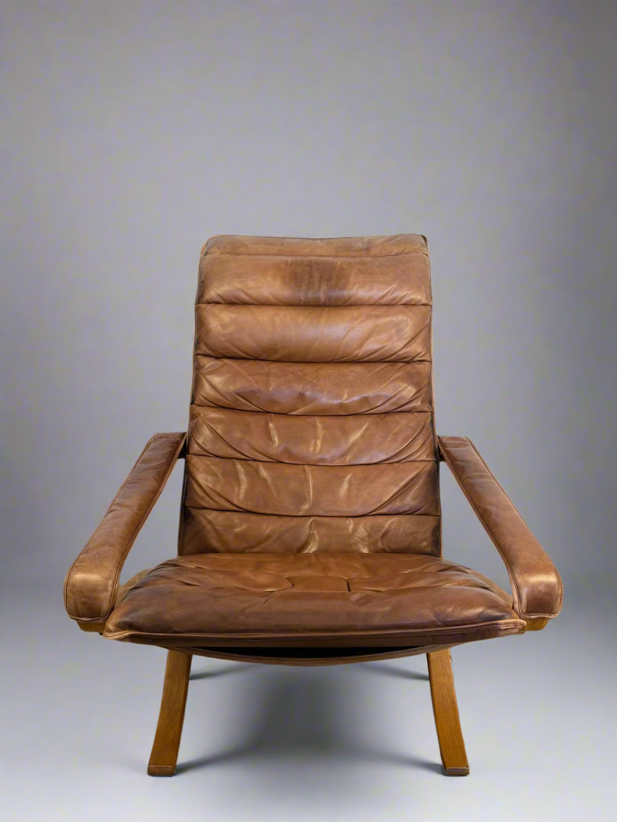 Vintage foldable lounge chair by Ingmar Relling for Westnofa