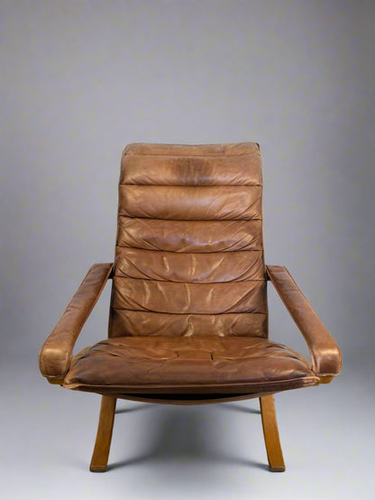 Vintage foldable lounge chair by Ingmar Relling for Westnofa