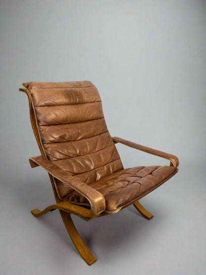 Vintage foldable lounge chair by Ingmar Relling for Westnofa