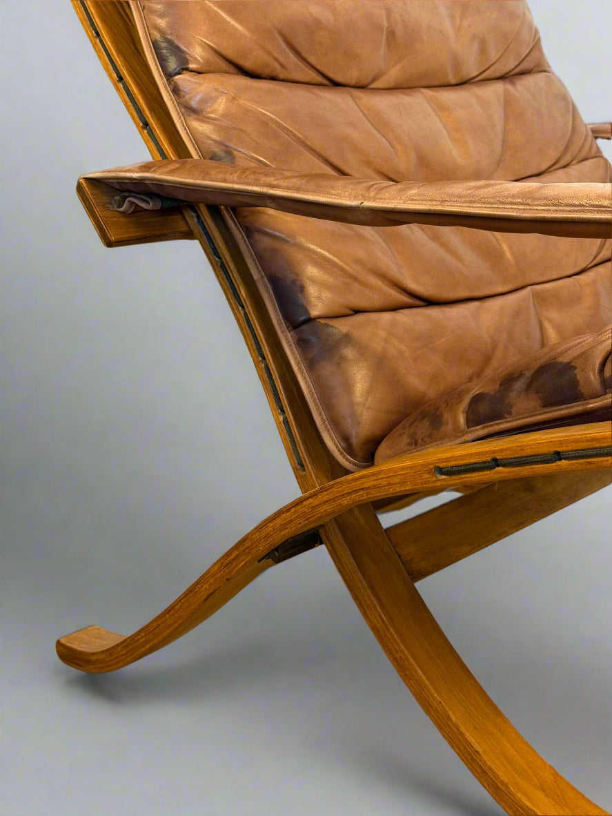 Vintage foldable lounge chair by Ingmar Relling for Westnofa
