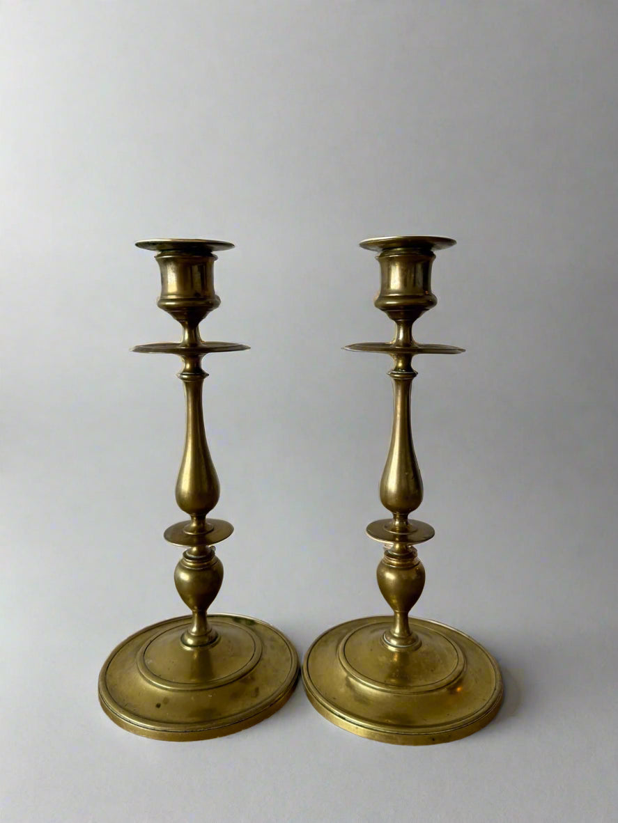 Pair of Vintage Brass Candlesticks