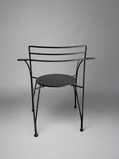 Lune d’Argent Armchair by Pascal Mourgue for Fermob – Gray Lacquered Metal