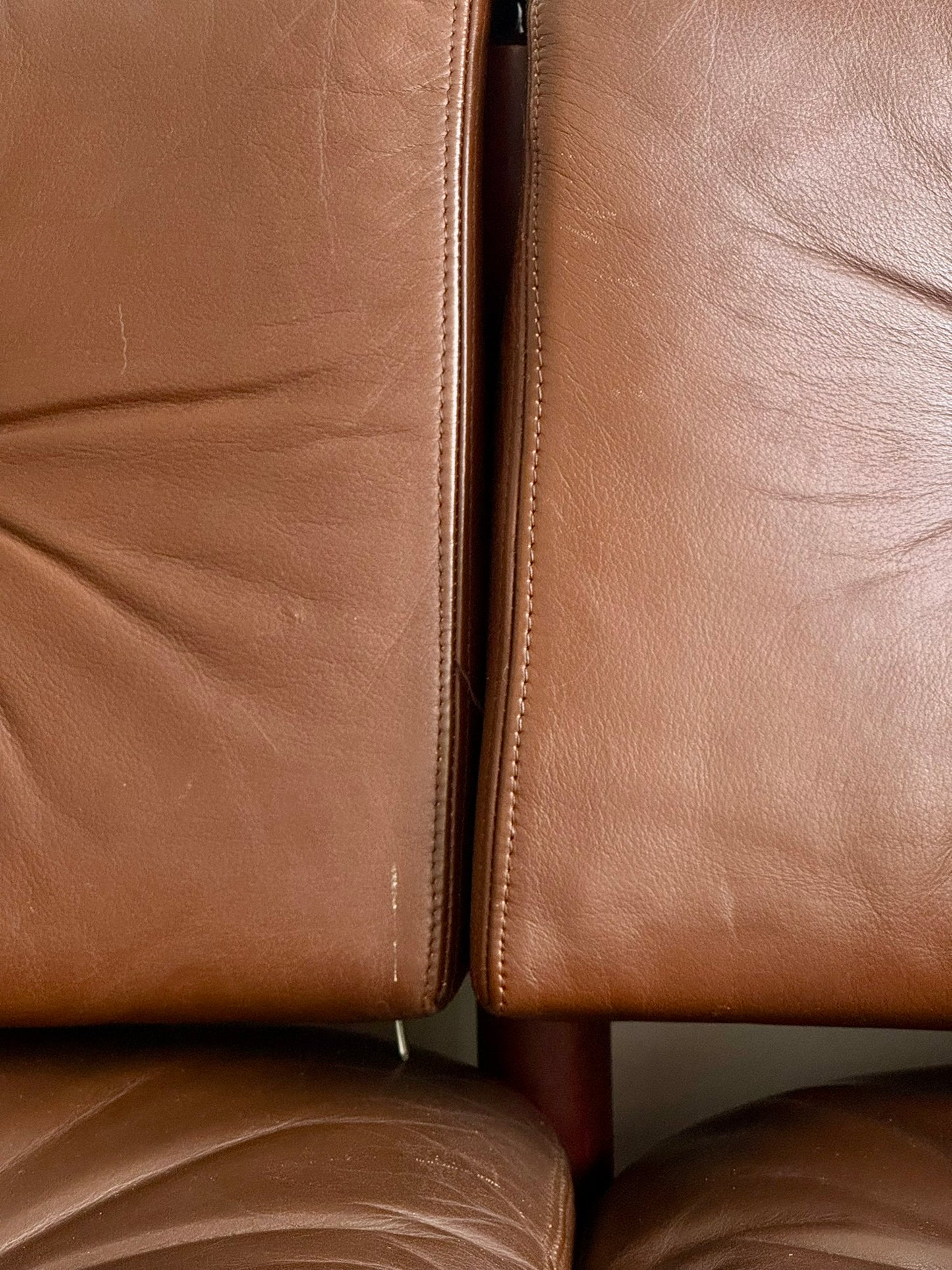 Three-Seater Sofa by Sven Ellekaer for Coja – Rosewood & Brown Leather, Scandinavian Modern
