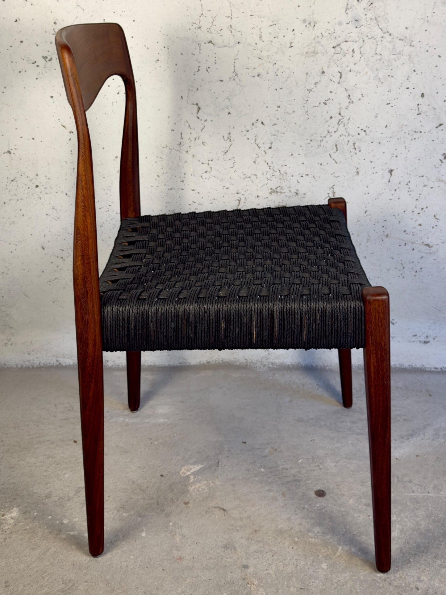 Dining Chair by Niels Otto Møller – Teak & Black Danish Cord, Denmark, 1960s