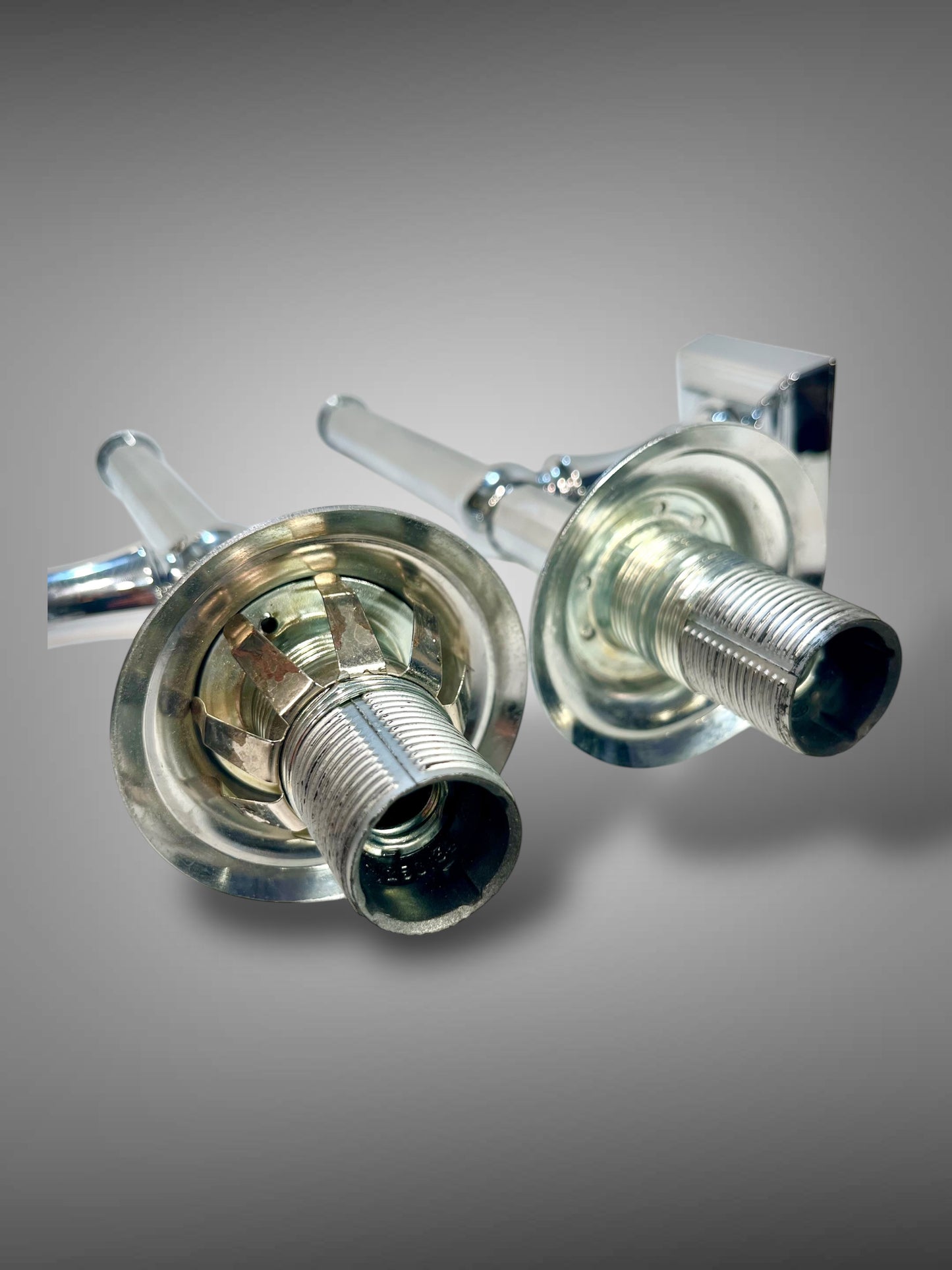Pair of Vintage Wall Sconces – Textured Glass & Chrome, 1970s