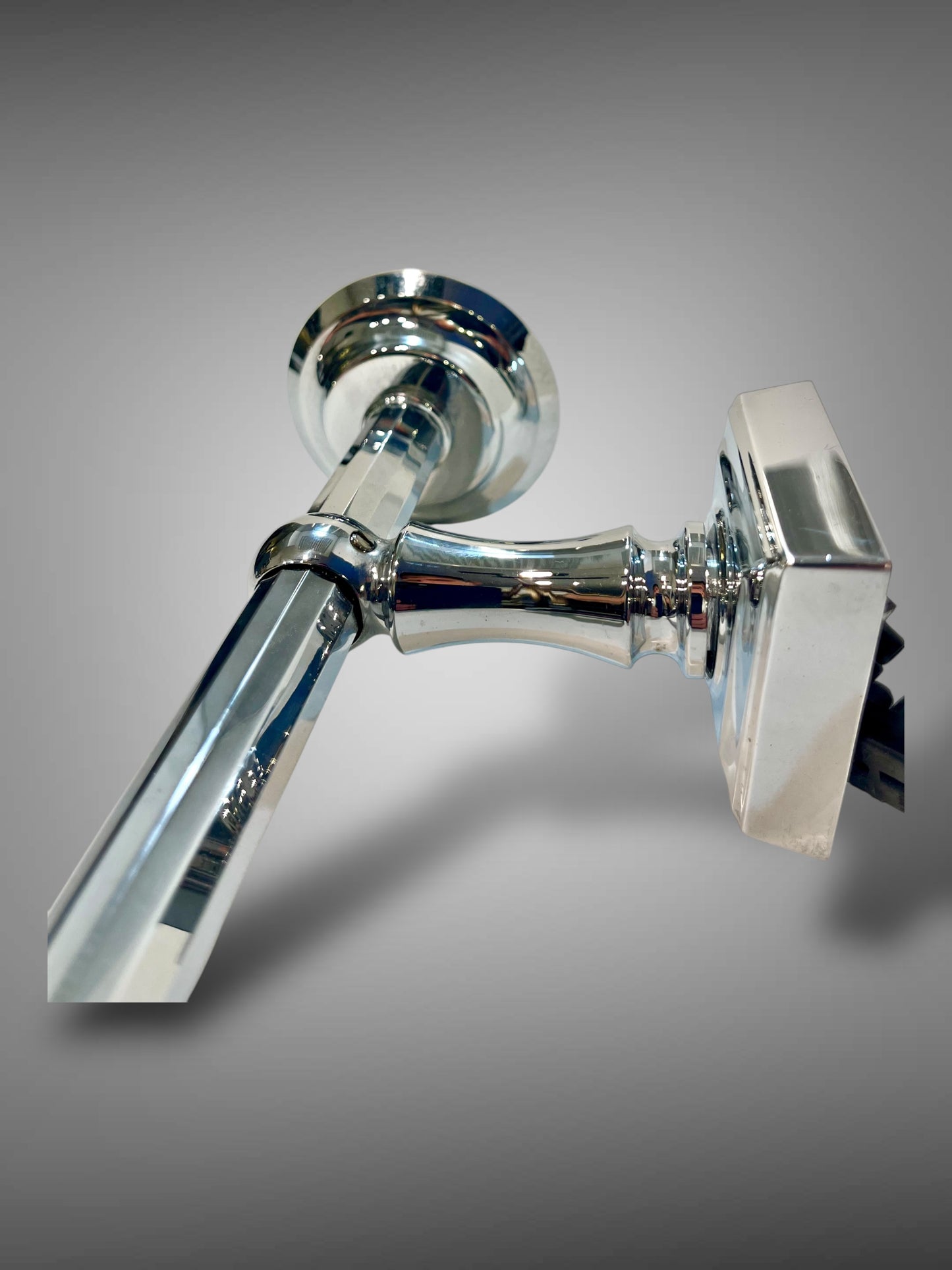 Pair of Vintage Wall Sconces – Textured Glass & Chrome, 1970s