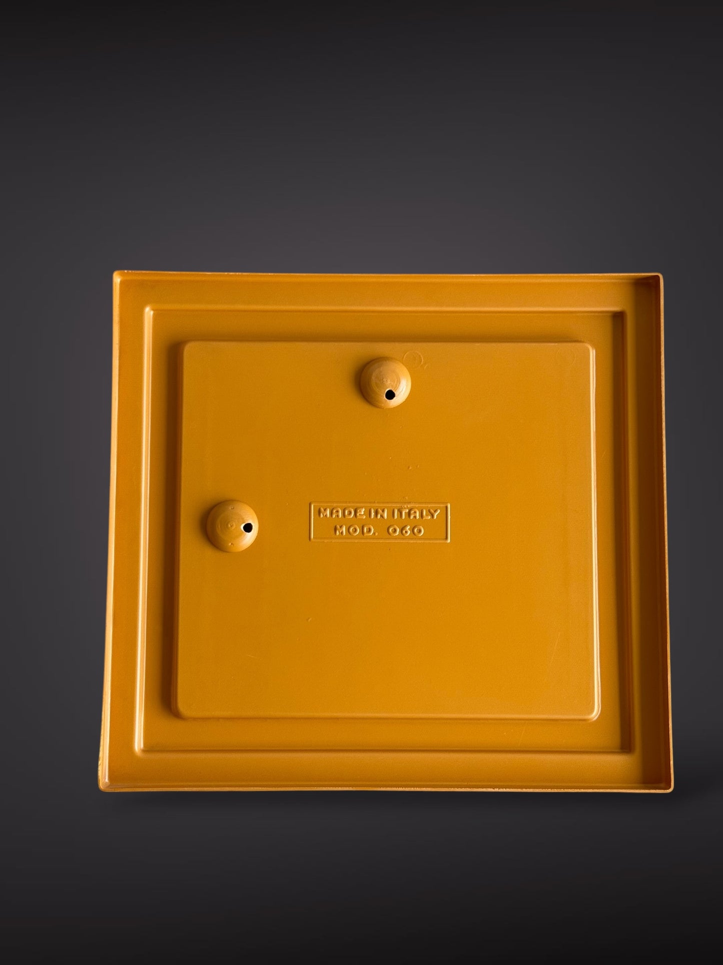Wall Mirror in Orange Plastic Frame – Italy, 1970s