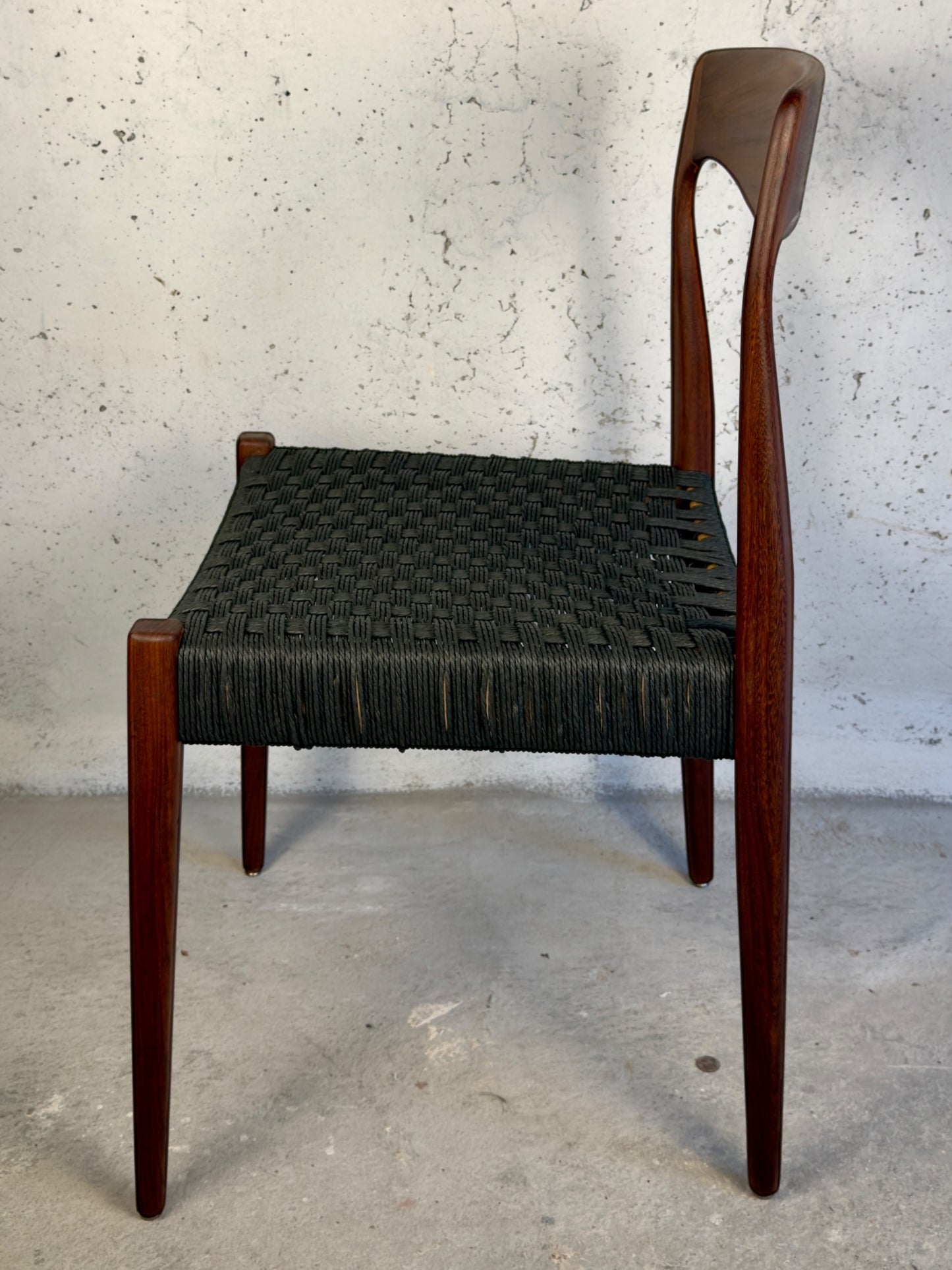 Dining Chair by Niels Otto Møller – Teak & Black Danish Cord, Denmark, 1960s