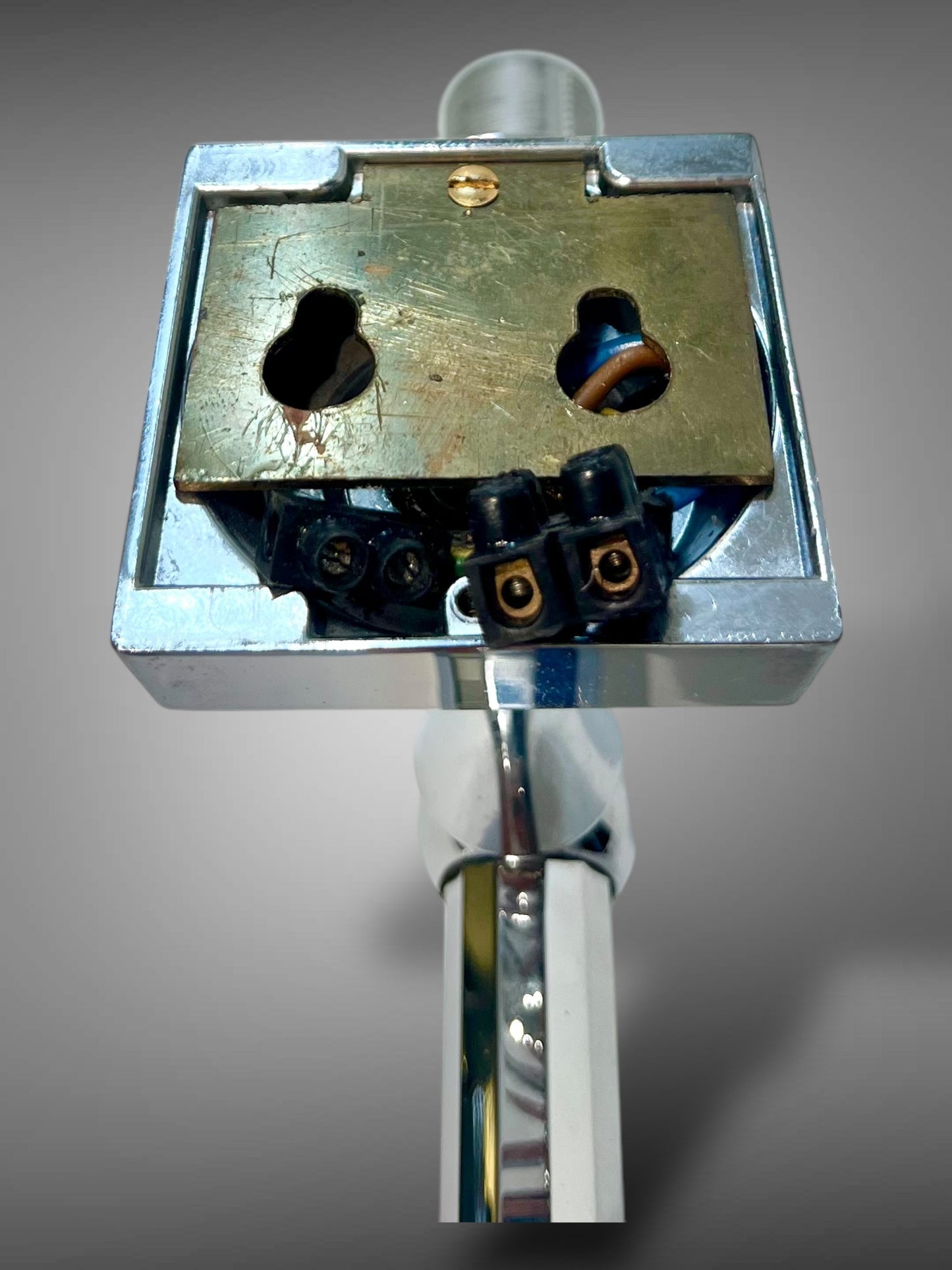 Pair of Vintage Wall Sconces – Textured Glass & Chrome, 1970s